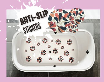 ANTI-SLIP STICKERS, 20 pcs Minimalist 70s Style Decals, Bath Mat Alternative, Aesthetic Non Slip Safety Adhesives For Bathtub, Shower, Tile