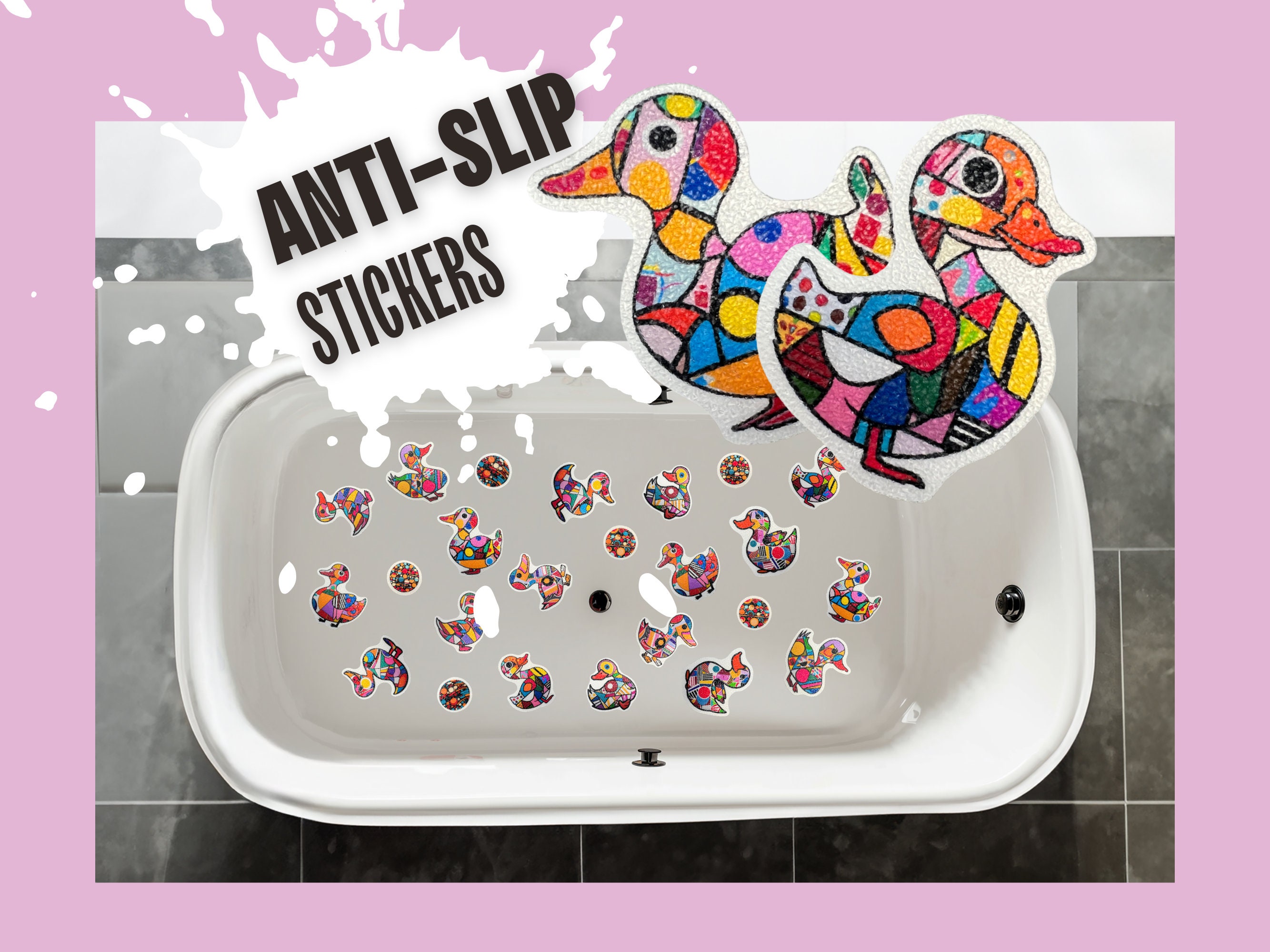 Bath mat stickers discount