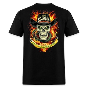 2025-Sturgis 85th Anniversary Motorcycle Rally Premium Short-Sleeve T-Shirt - Front and Back Print