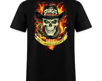 Sturgis 85th Anniversary T-Shirt: Cowboy Skull Motorcycle Rally Tee