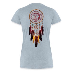 Vintage Dreamcatcher Indian Motorcycle Women&#39;s Premium Tee – Soft Cotton Blend – Biker-Inspired Design