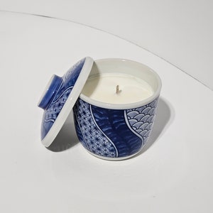 Vela Perfumada en Cerámica Azul de Delft