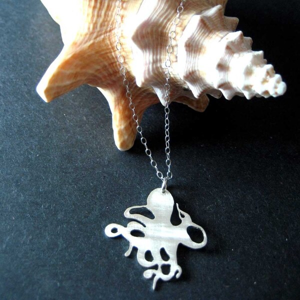 silver octopus necklace