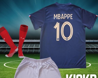 Mbappe Paris PSG Kids Soccer Jersey Kit | 2022 Home Limited Special Edition | Jersey Shorts Socks | Boys Girls Youth Size | Football Uniform