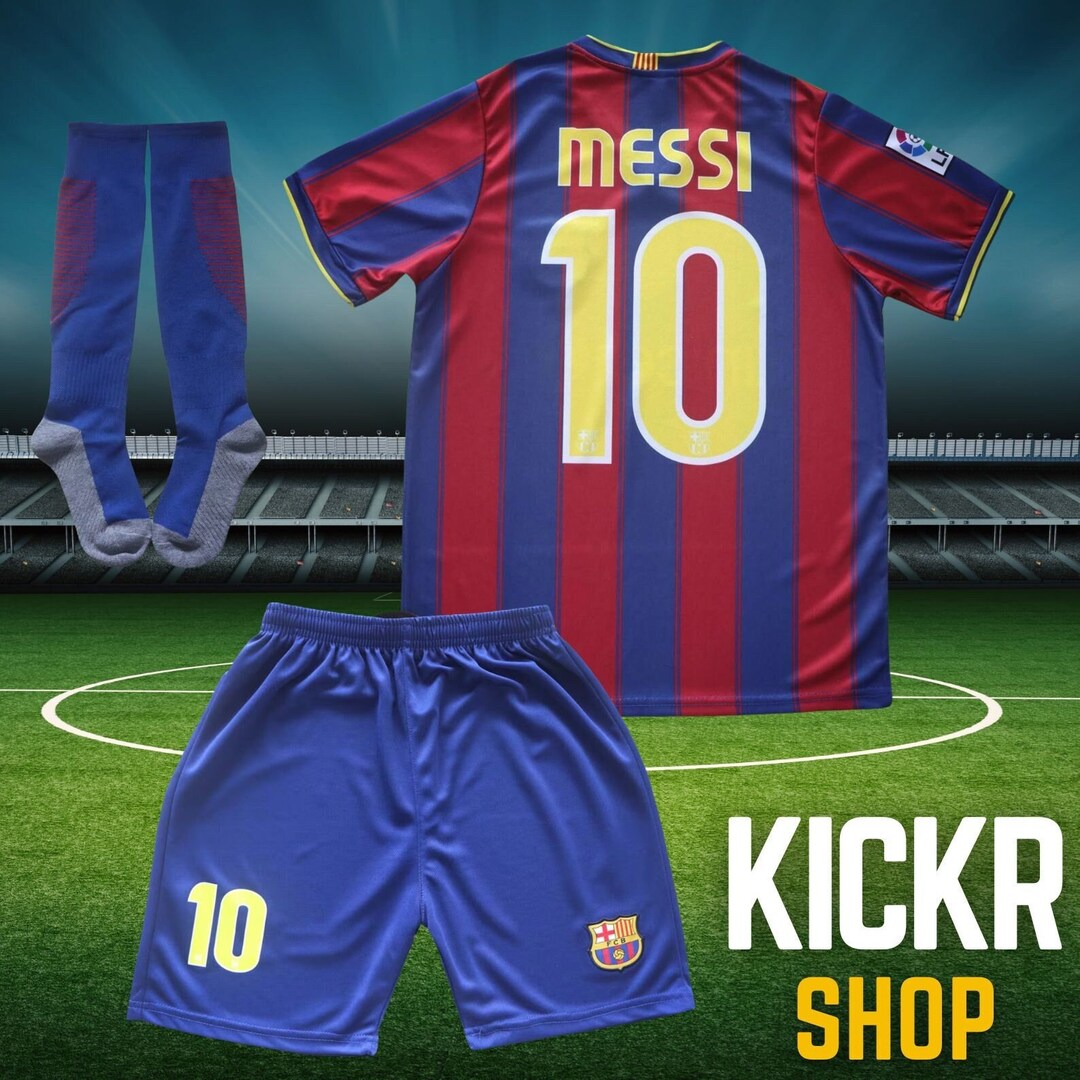 Messi Barcelona Kids Soccer Kit 2009 Home Limited Special Edition