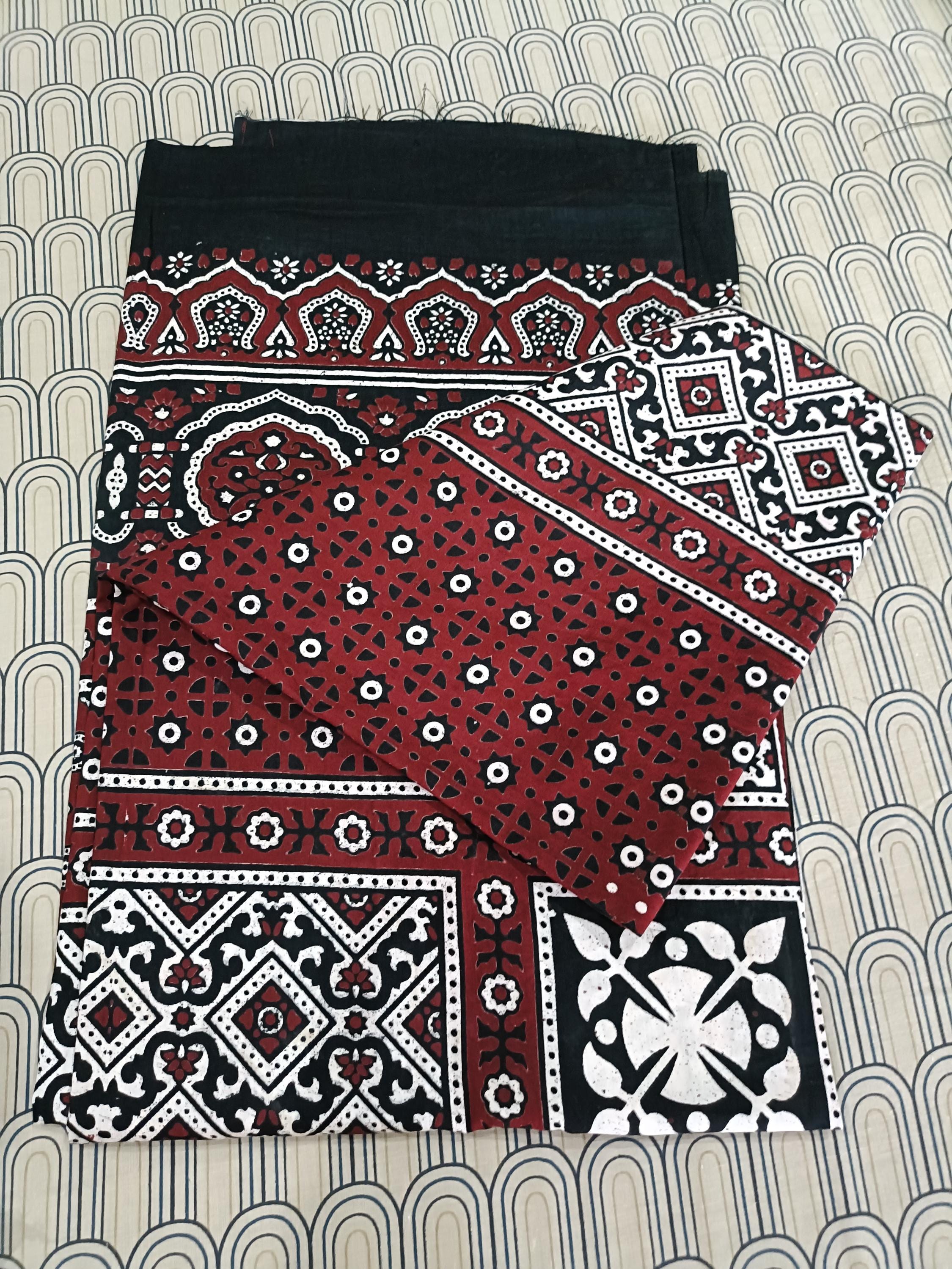 Vintage Ajrakh Print Scarf: Sindhi Culture Shawl - Etsy