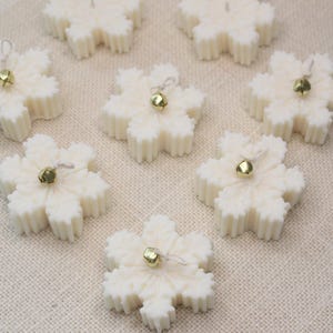 Bougie flocon de neige, bougie de Noël, cadeau de Noël, cadeau d'invité, idée cadeau