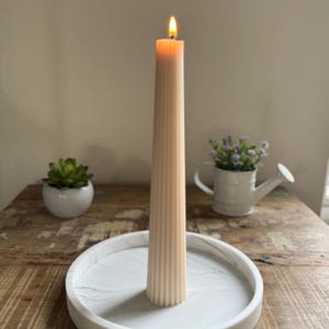 Tall Ribbed Candle, Greko Column Ribbed Candles, Ribbed Pillar Candle, Scented Candle, Dinner Table Candle, Taper Candles, Decorative Candle