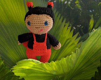 Handmade ladybug amigurumi plushie