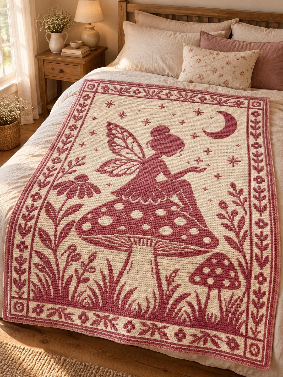 Fairy Crochet Blanket Patterns: Fairycore & Fantasy Mosaic Designs (PDF)
