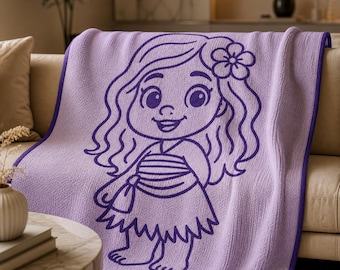 Island Girl Mosaic Crochet Blanket Pattern - Easy Beginner PDF Throw Afghan Design - 2 Color Modern Crochet - Step by Step DIY Instructions