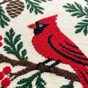 Cardinal Christmas Mosaic Crochet Blanket Pattern PDF, Overlay Crochet Chart image 9