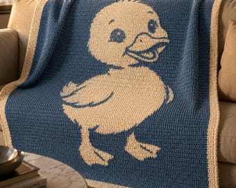 Baby Duck Mosaic Crochet Pattern Overlay Mosaic Baby Blanket Pattern Duck Nursery Decor Crochet PDF Pattern Handmade Baby Shower Gift