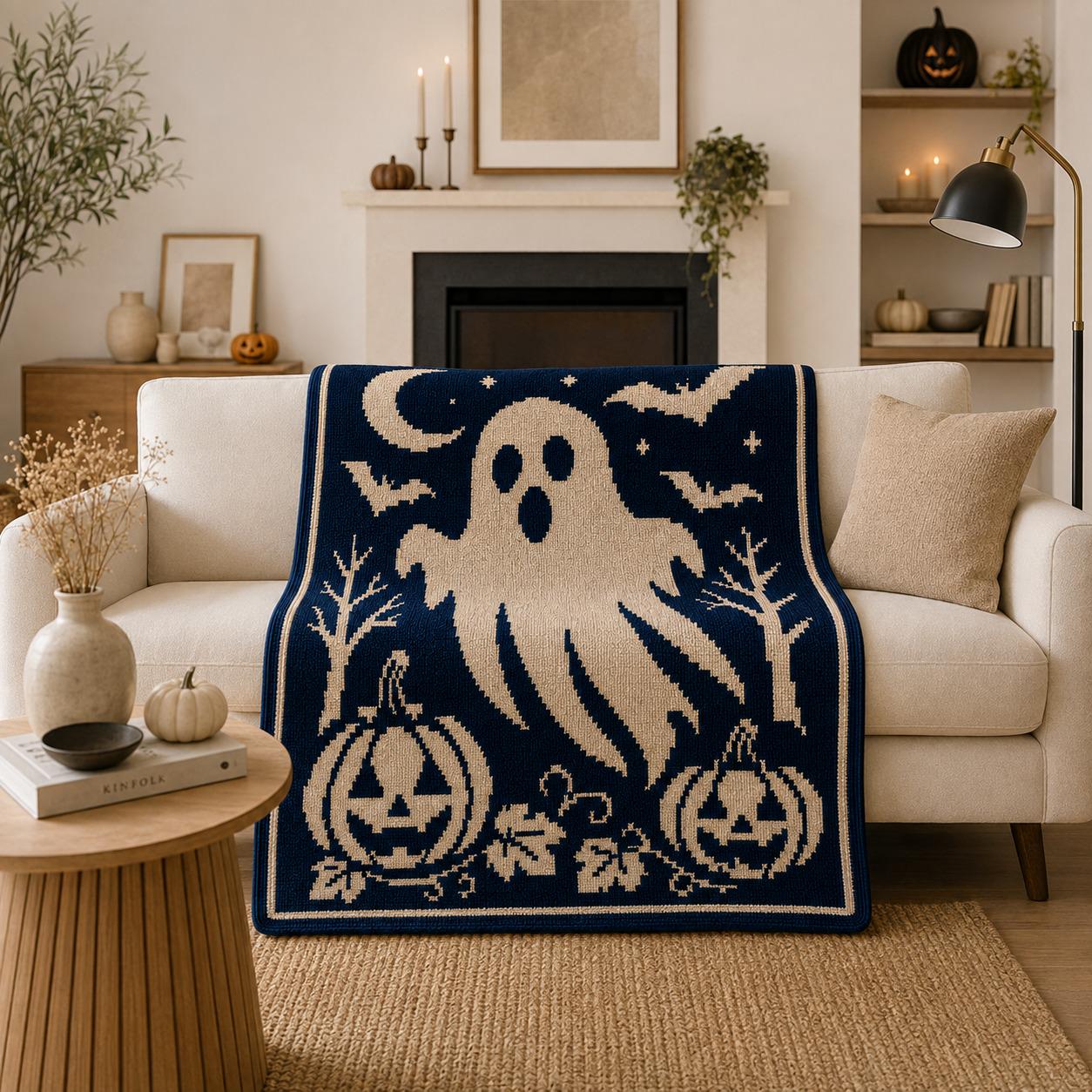 Halloween Mosaic Crochet Blanket Patterns: Ghost, Reaper & Skull (PDF)