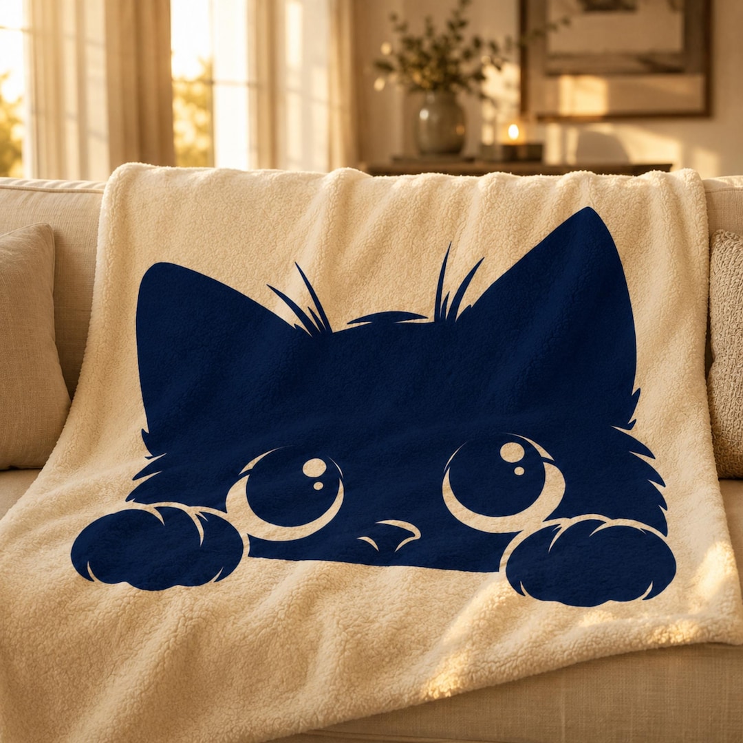 Cute black cat mosaic crochet blanket pattern