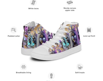 Women’s high top canvas shoes