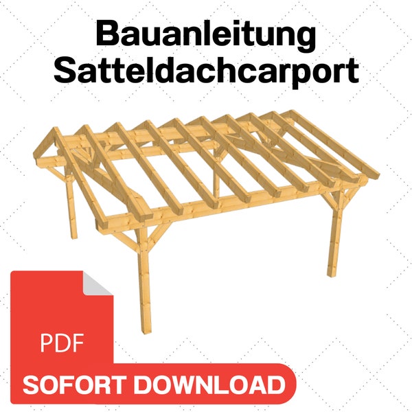 Carport selber bauen Anleitung PDF//Bauplan Carport Holz selber bauen//Schritt-für-Schritt Anleitung Carport//Carport Bauanleitung// PDF