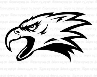 Eagles Cricut, Eagles SVG, Cutfile, Eagles School Mascot, Eagles Head Silhouette, Eagles Svg for Embroidery, Gift, Birthday, Eagles PNG