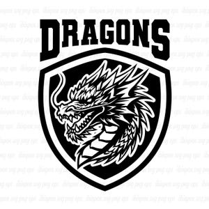 Dragons SVG, Dragons School Mascot, Dragons PNG, Dragons SVG Cricut, Dragons Cutfile, Dragons Sillhoutte, Gift, Love, T Shirt, Dragons Head