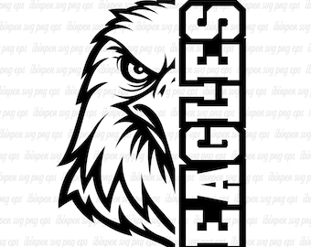 Eagles SVG, Eagles PNG, Eagles School Mascot, Eagles Sublimation, Logo, T-Shirt, Eagles SVG Cricut, Eagles Cutfile, Eagles Head Silhouette