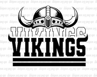 Vikings SVG, Vikings Strips, Vikings Cricut, Vikings Cutfile, Vikings School Mascot, Vikings Svg for T-shirt, Gift, Birthday, Vikings PNG