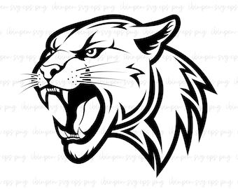 Cougars SVG, Cougars Svg for Cutfile, Cougars Head Silhouette SVG Cricut, Cougars Svg File for T-Shirt, Embroidery,Gift, Love, Birthday, PNG