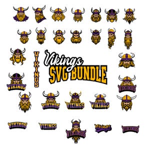 Vikingar SVG Cricut, Vikings Bundle Svg för Cutfile, Vikings Färgad SVG, Skola Maskot, Vikings Svg för Broderi, Födelsedag, Vikings PNG