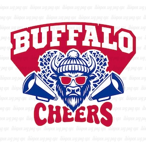 Buffalo SVG PNG, Buffalo Cheers, Buffalo SVG Cricut, Buffalo School Mascot, Buffalo Svg Cutfile, Buffalo Logo, T-Shirt, Buffalo Team, Eps