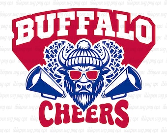 Buffalo SVG PNG, Buffalo Cheers, Buffalo SVG Cricut, Buffalo School Mascot, Buffalo Svg Cutfile, Buffalo Logo, T-Shirt, Buffalo Team, Eps