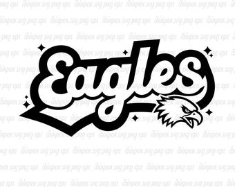 Eagles SVG, Eagles SVG Cricut, Eagles Cutfile, Eagles PNG, Eagles Silhouette, Eagles School Mascot, Eagles Sublimation, Logo, T-Shirt, Sport