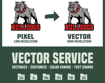 Custom Vectorize service, Logo & Image Redraw Upscale Service, SVG Cutting File, Vector Conversion, Custom Logo SVG, Improve Image Quality
