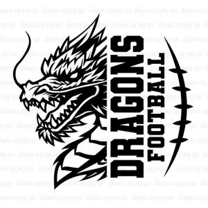 Dragons SVG, Dragons Football, Dragons PNG, Dragons Svg Cricut, Dragons School Mascot, Dragons Cutfile, Sublimation, Sillhoutte Gift, Tshirt