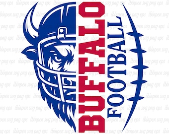 Buffalo SVG PNG, Buffalo Football, Buffalo SVG Cricut, Buffalo School Mascot, Buffalo Svg Cutfile, Buffalo Logo, T-Shirt, Buffalo Team, Eps