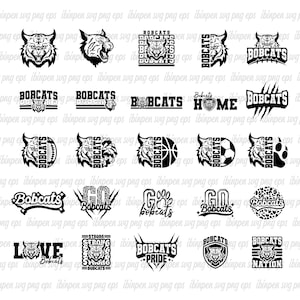 Bobcats SVG Cricut, Bobcats Cutfile, 25 Bobcats SVG Bundle, Bobcats Svg File T-Shirt, Love, Gift, Birthday, Bobcats Silhouette, Bobcats Png