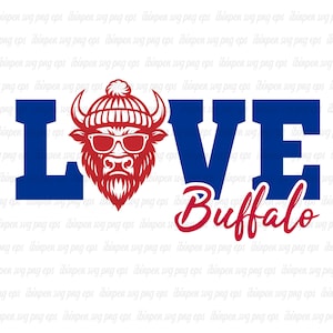 Buffalo SVG PNG, Love Buffalo, Buffalo SVG Cricut, Buffalo School Mascot, Buffalo Svg Cutfile, Buffalo Logo, T-Shirt, Mug, Buffalo Team, Eps