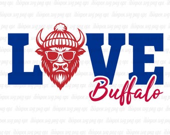 Buffalo SVG PNG, Love Buffalo, Buffalo SVG Cricut, Buffalo School Mascot, Buffalo Svg Cutfile, Buffalo Logo, T-Shirt, Mug, Buffalo Team, Eps