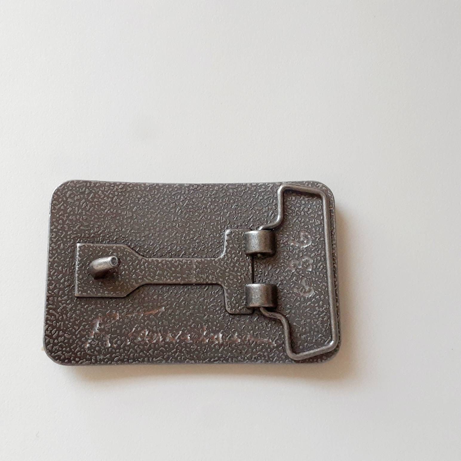 License plate belt buckle NEW artisan made New Mexico unisex upcycled OOAK Handmade License Plate Belt Buckle: Upcycled Metal Mosaic  main image 2
