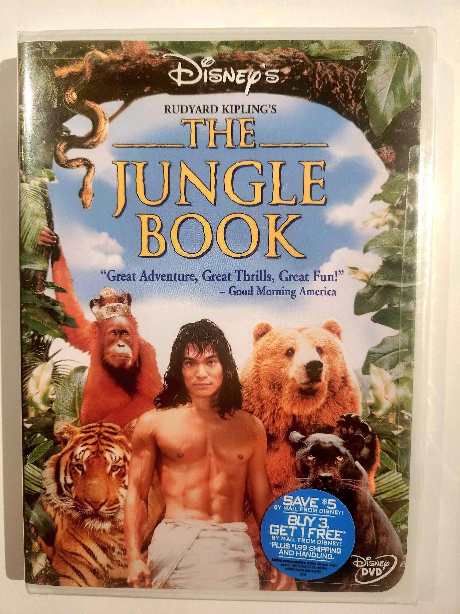 Rudyard Kipling's the Jungle Book DVD Walt Disney Vintage