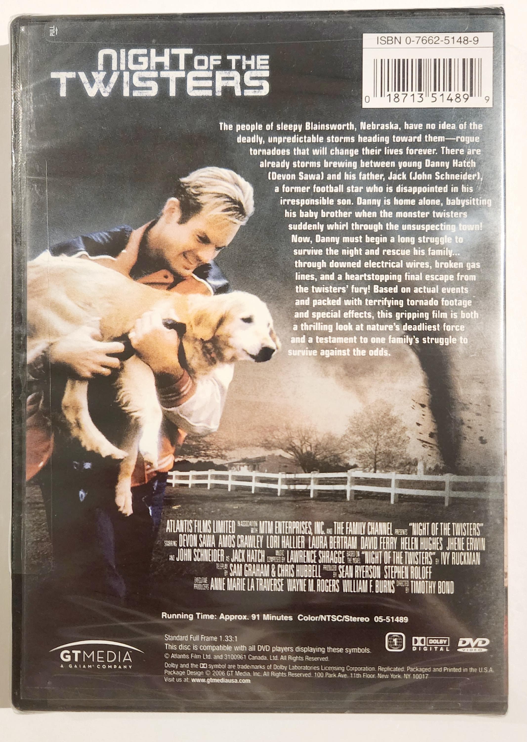 Night of the Twisters DVD John Schneider 1996 NEW & SEALED