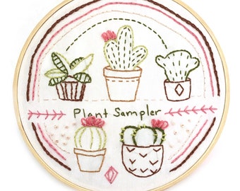 Plant Sampler Embroidery Pattern - PDF