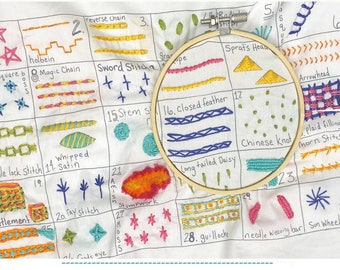 VOLUME 3 - 30 Day Sampler Embroidery Class - (Kit and Video Class)