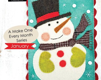 Jolly Wool Snowman- A Make One Every Month Pattern (January)