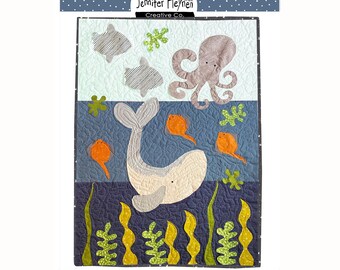 Little Oceanographer Applique Quilt - Pdf Digital Sewing Pattern