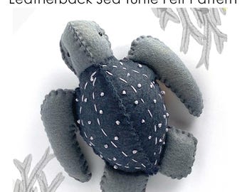 Leatherback Sea Turtle Felt Sewing Pattern Pdf