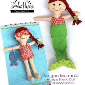 Make a Friend Megan Mermaid Doll Sewing Pattern image 2