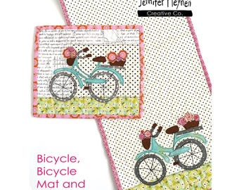 Bicycle, Bicycle Mat and Runner Sewing Pattern - Digital