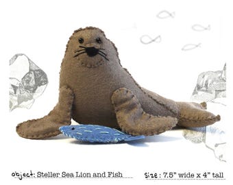 Steller Sea Lion Felt Sewing Pattern Pdf