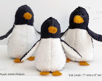 Adelie Penguins Felt Sewing Pattern Pdf