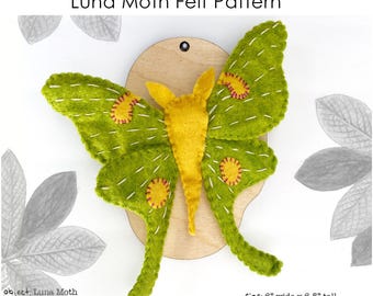 Luna Moth Felt Sewing Pattern Pdf