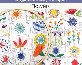 30 Day Sampler - Flowers - Original (rectangle sampler)